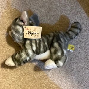 Cute grey tabby cat stuffed animal